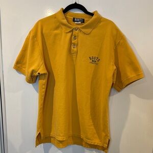 Vintage Roots Mustard Polo Shirt made in Canada 🇨🇦